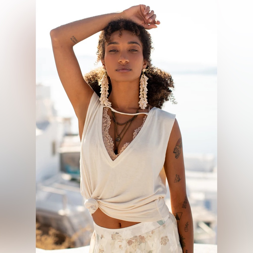 Joyfolie Fenna Top in Gardenia XS NWT